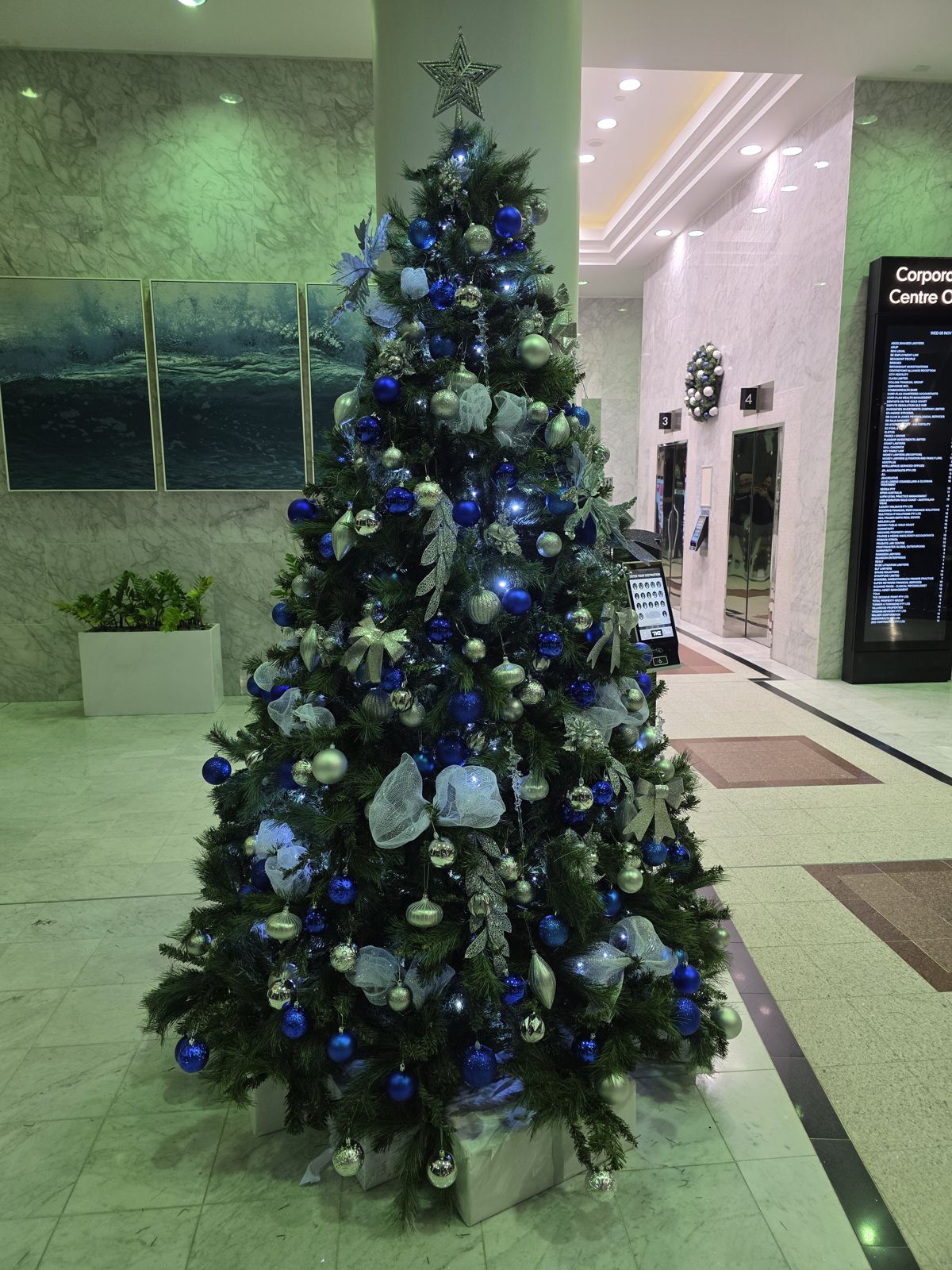 Blue and silver - lobby lounge